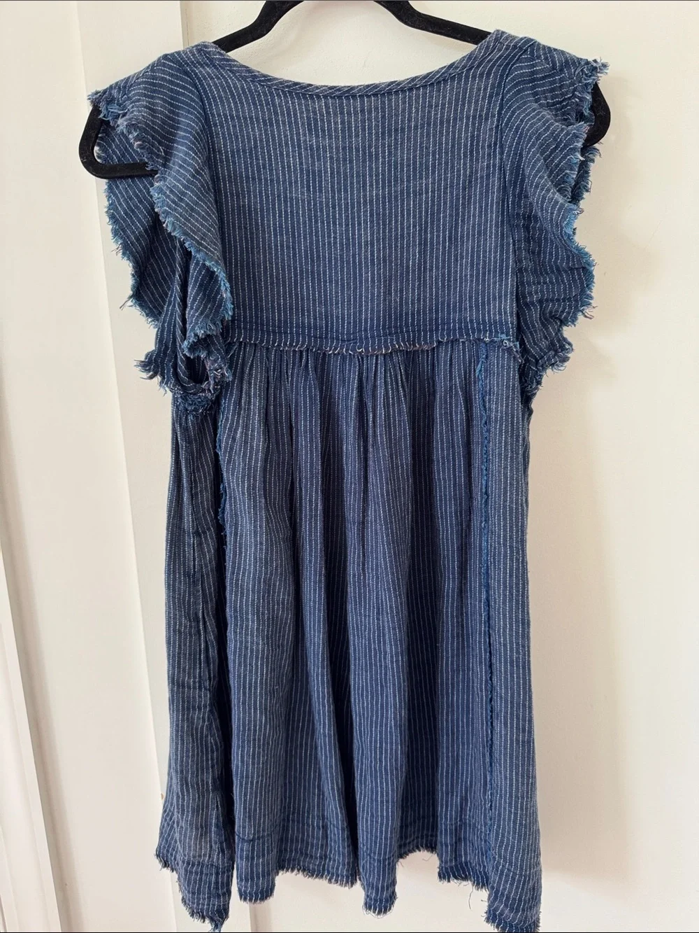NWT Free People We The Free Blue Ridge Indigo Chambray Top Size XS